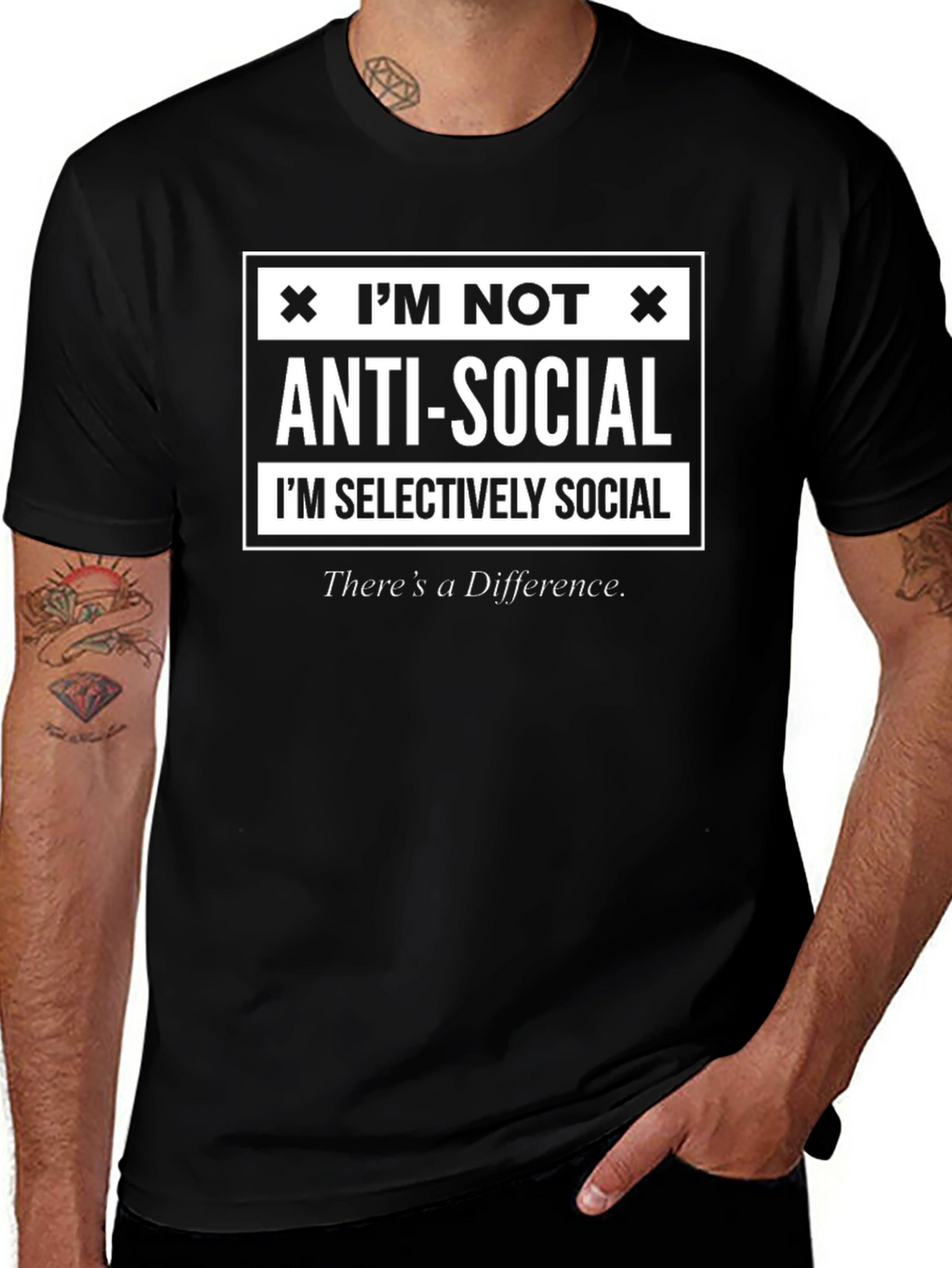 Im Not Anti-Social T-Shirt - Selectively Social Graphic Tee