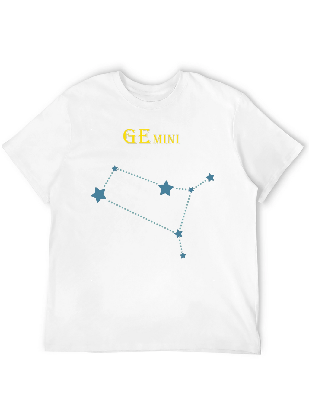 Gemini Constellation Graphic T-Shirt - Black