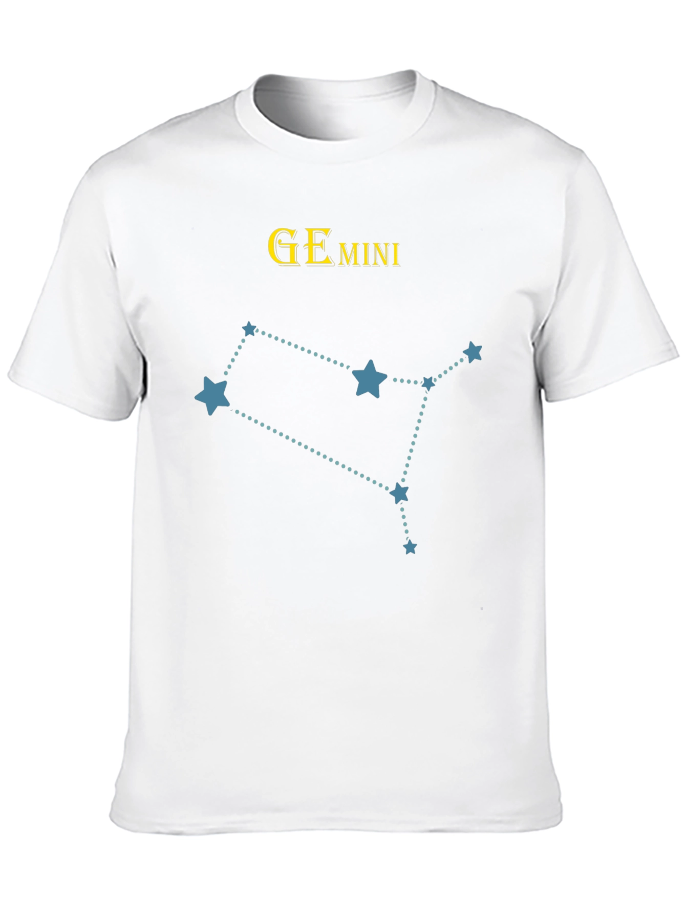 Gemini Constellation Graphic T-Shirt - Black