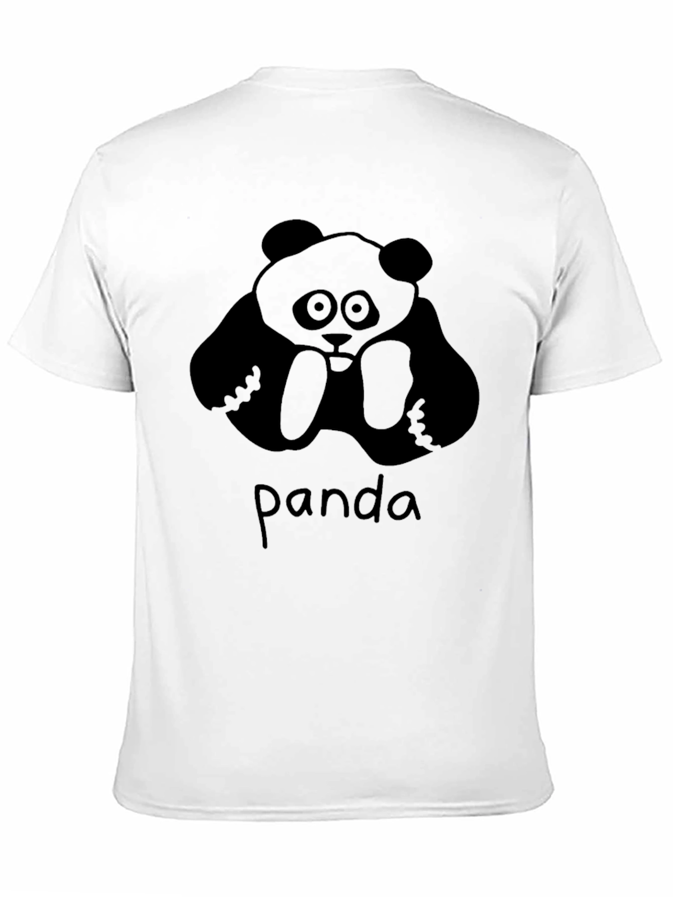 Mens Panda Graphic Black T-Shirt