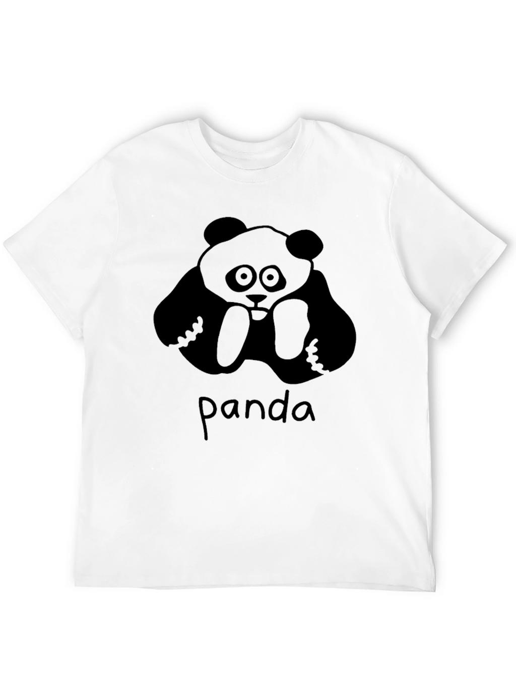 Mens Panda Graphic Black T-Shirt