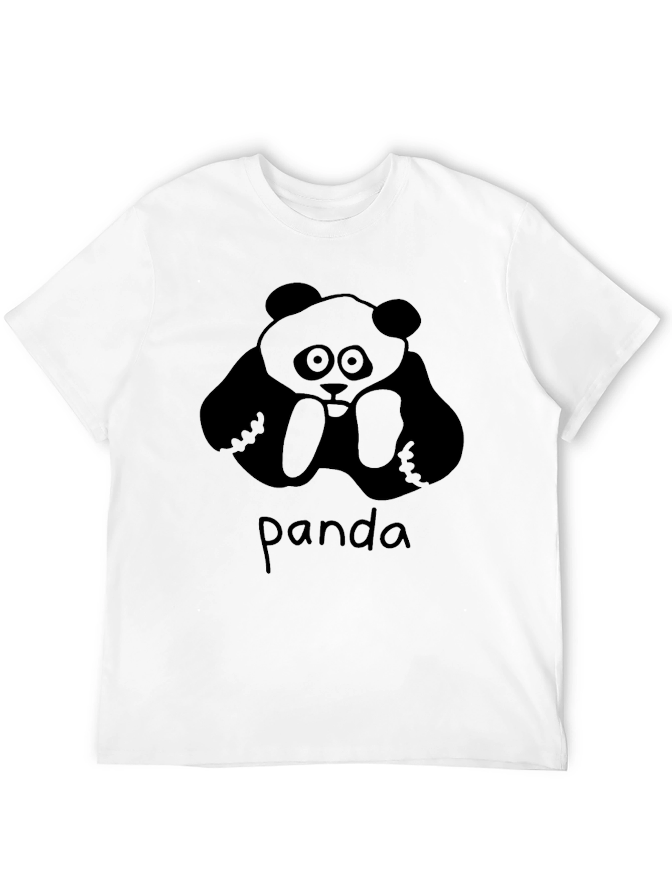 Mens Panda Graphic Black T-Shirt