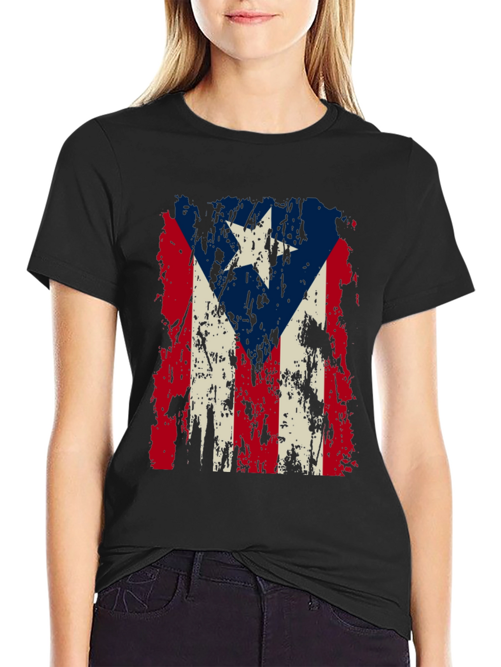 Puerto Rico Flag Distressed T-Shirt