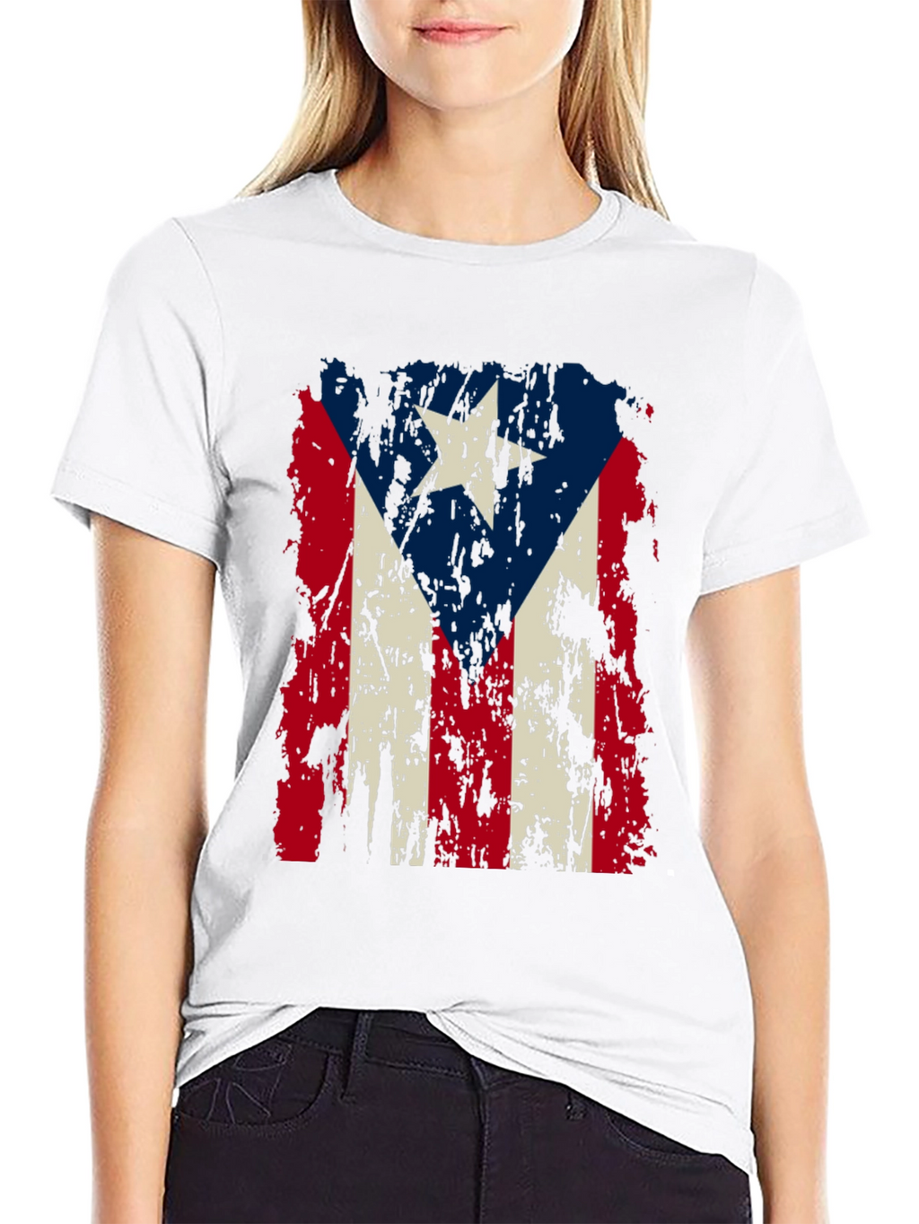 Puerto Rico Flag Distressed T-Shirt
