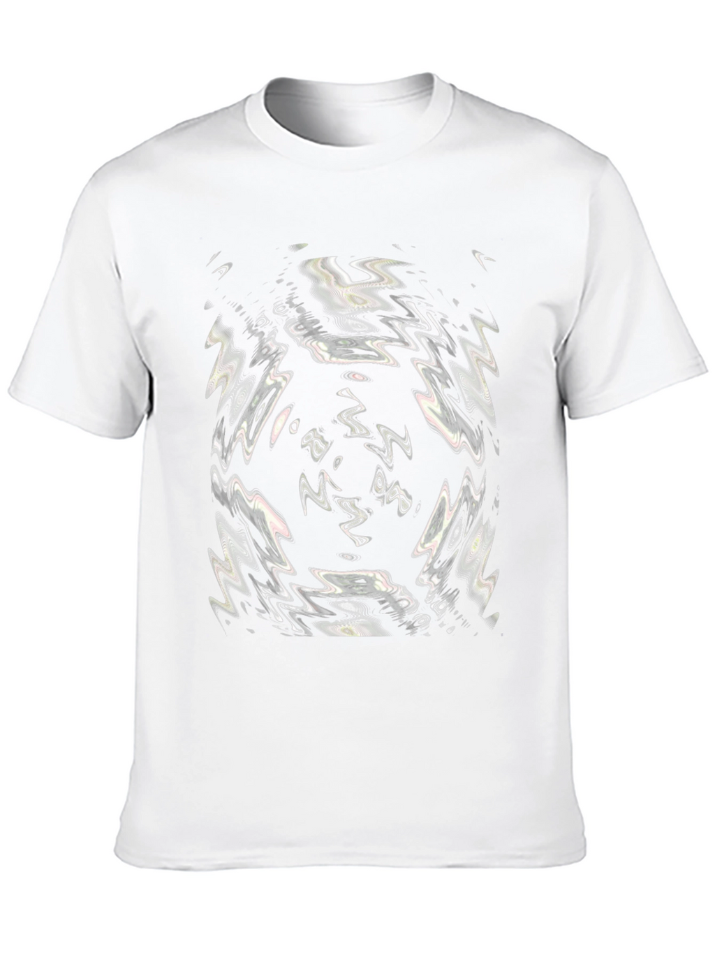 Abstract Swirl Graphic Black T-Shirt