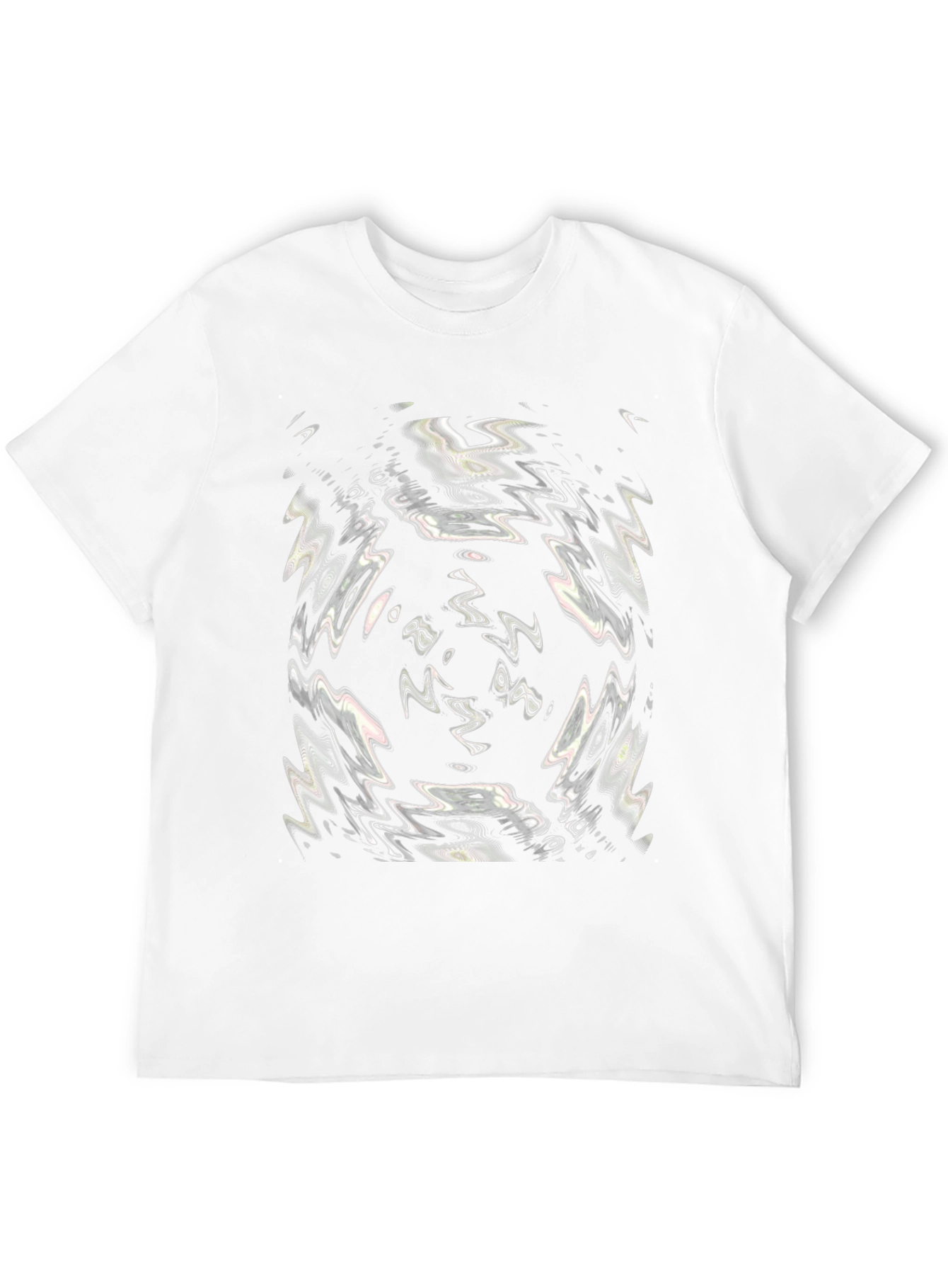 Abstract Swirl Graphic Black T-Shirt