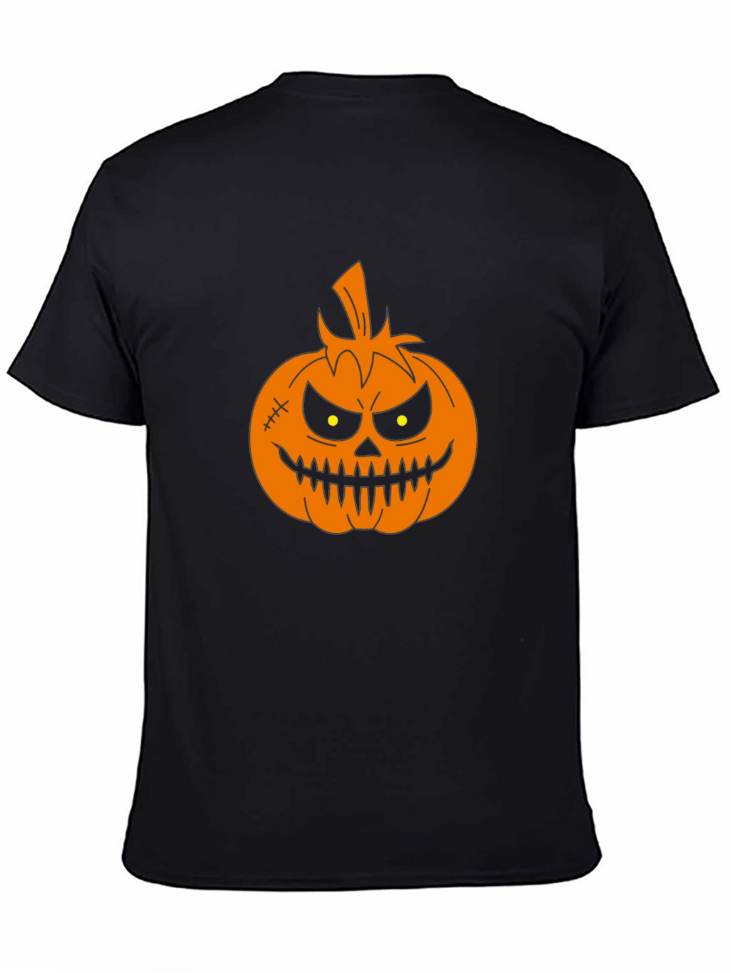 Halloween Pumpkin Graphic Tee - Black