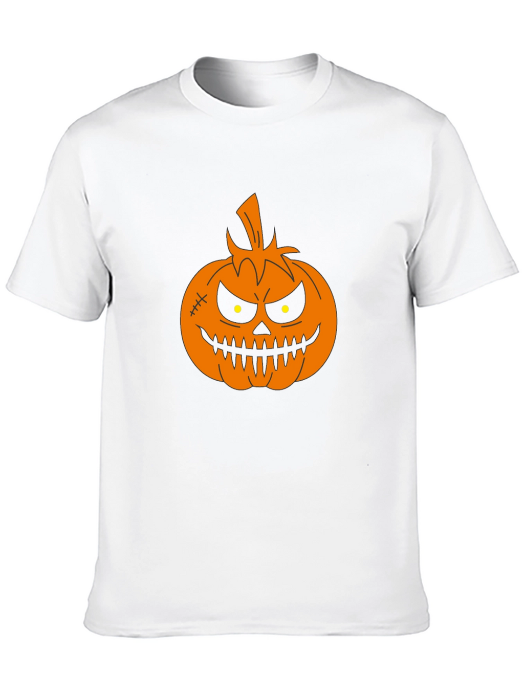 Halloween Pumpkin Graphic Tee - Black
