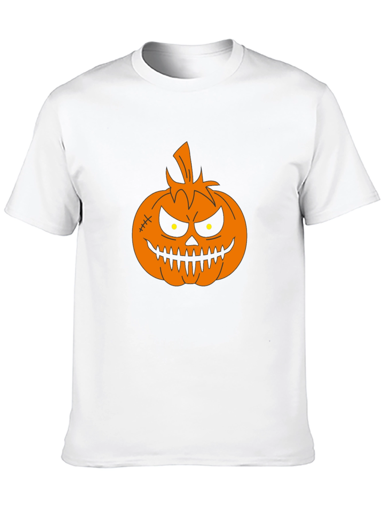 Halloween Pumpkin Graphic Tee - Black