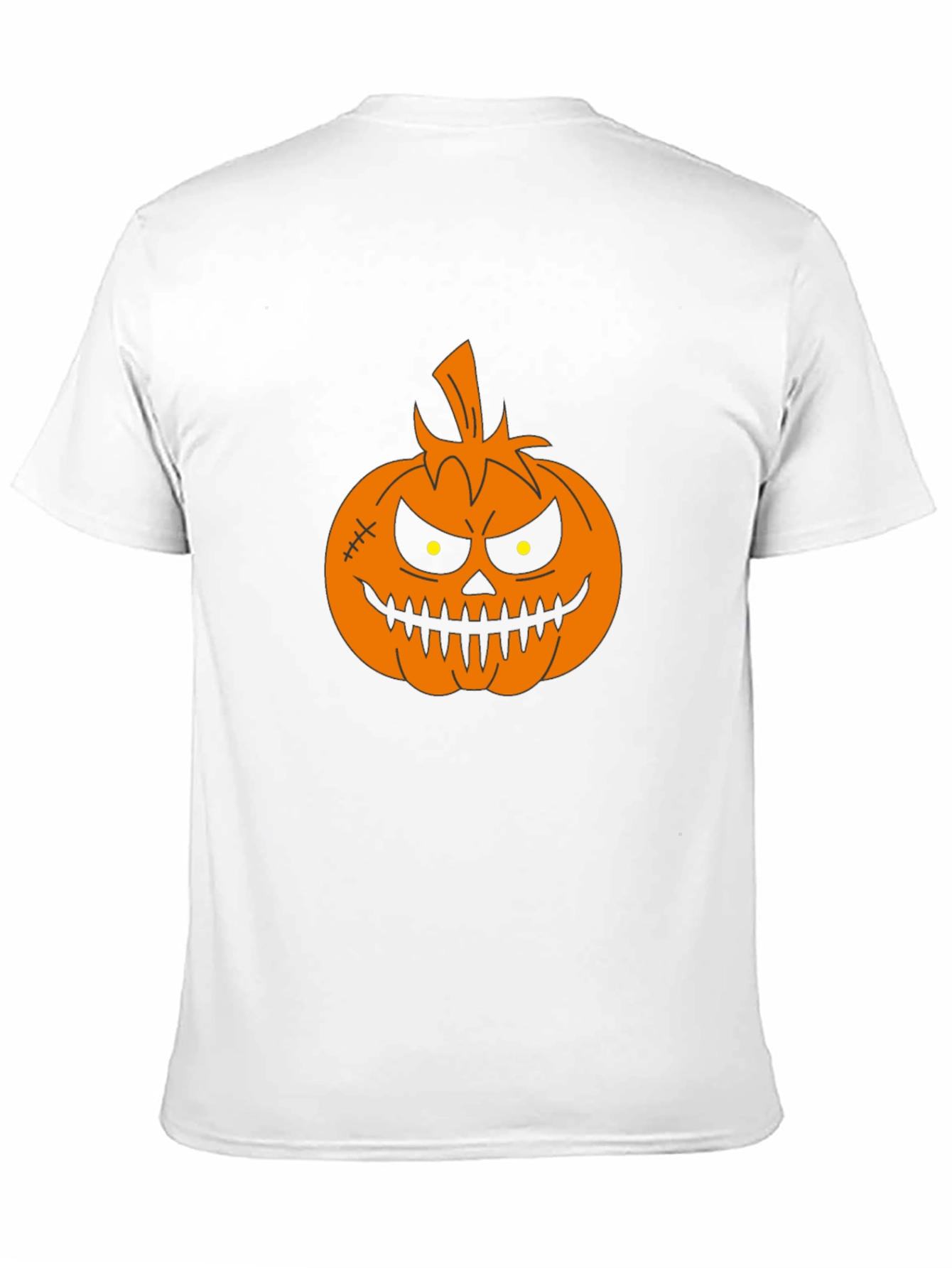 Halloween Pumpkin Graphic Tee - Black