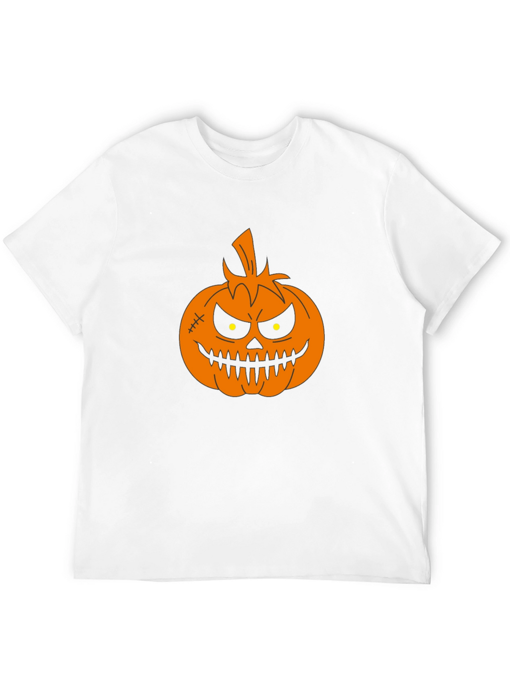 Halloween Pumpkin Graphic Tee - Black