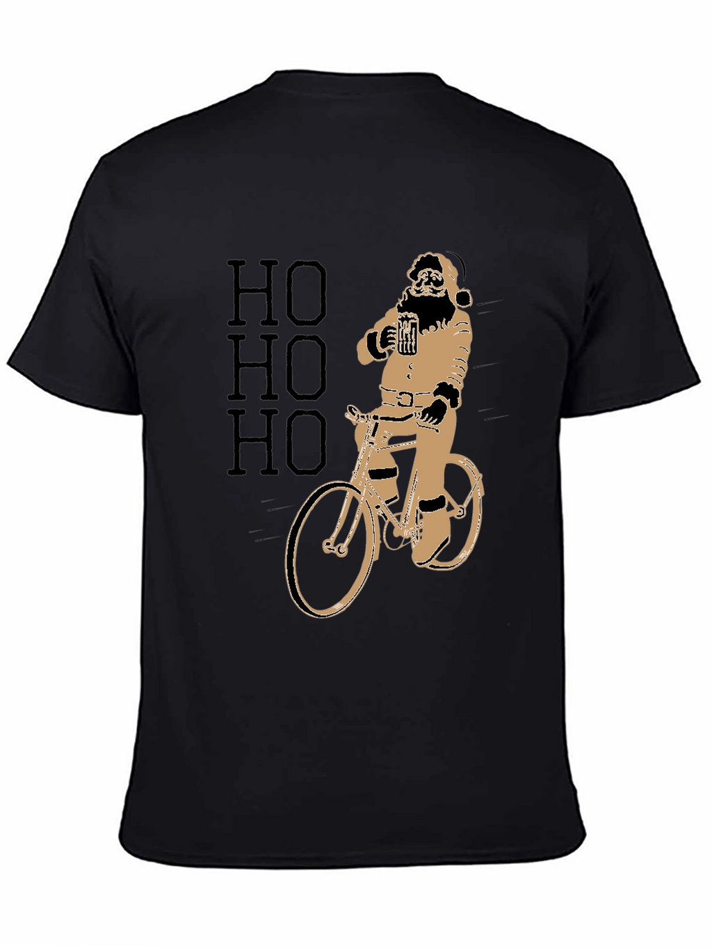 Santa Riding Bike Graphic Tee