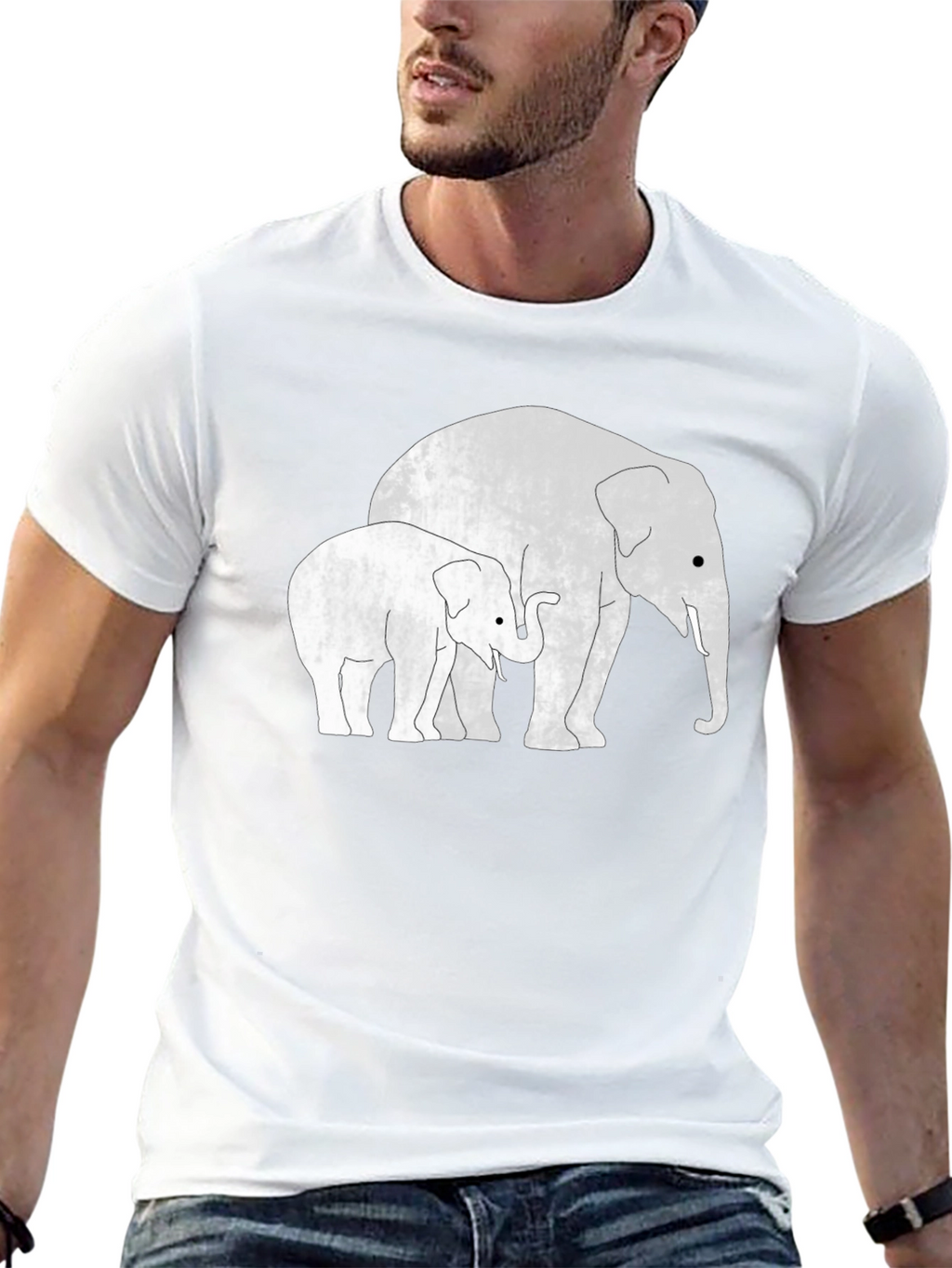 Elephant Family Black T-Shirt