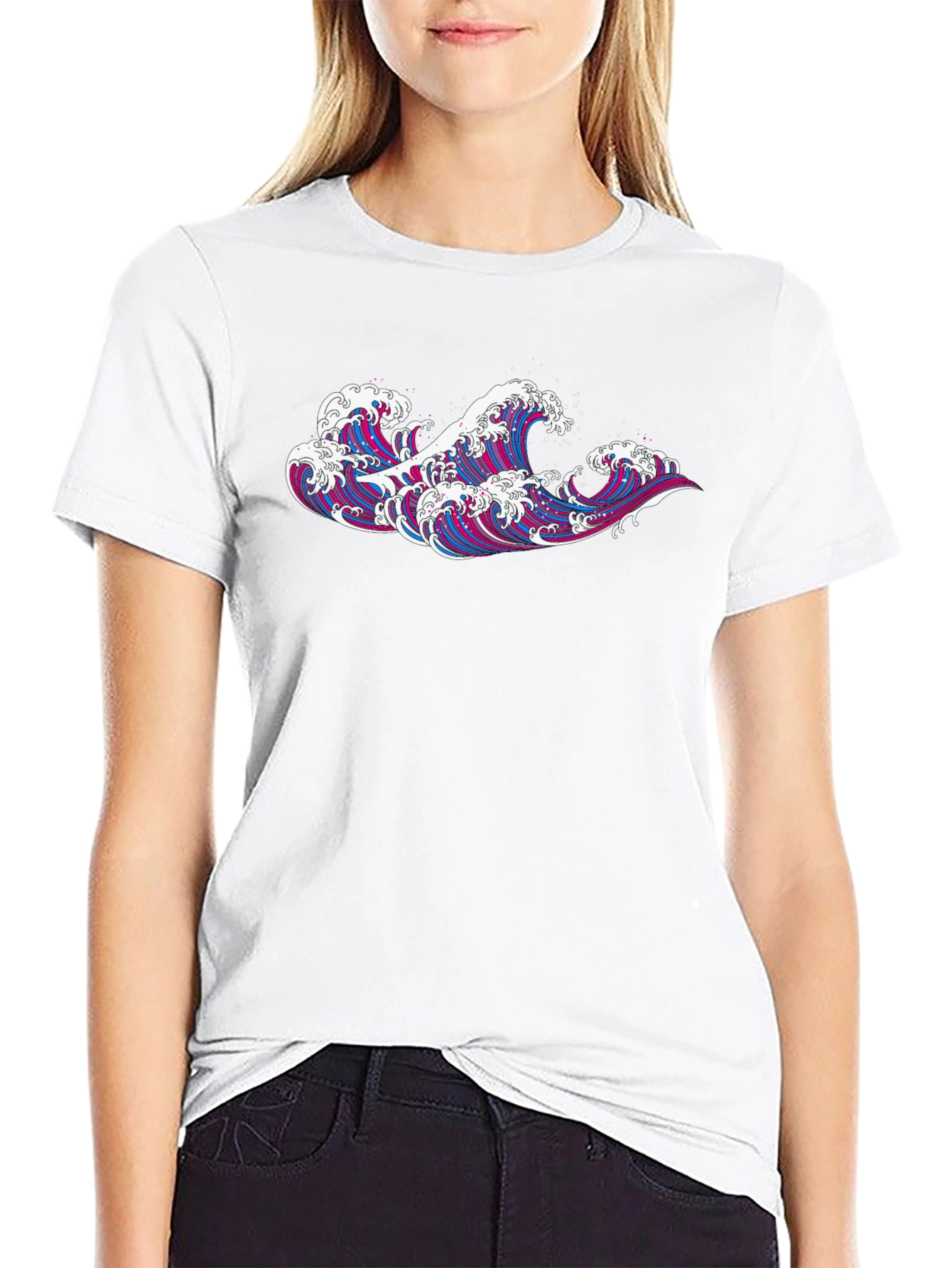 Great Wave Graphic Tee - Mens Black T-Shirt