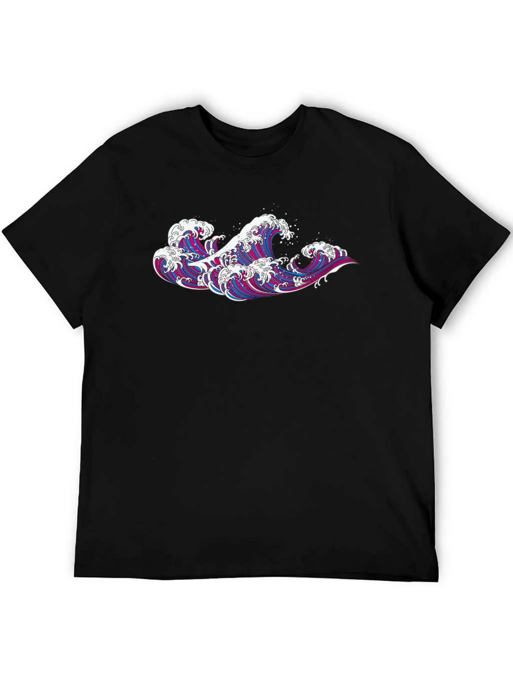 Great Wave Graphic Tee - Mens Black T-Shirt
