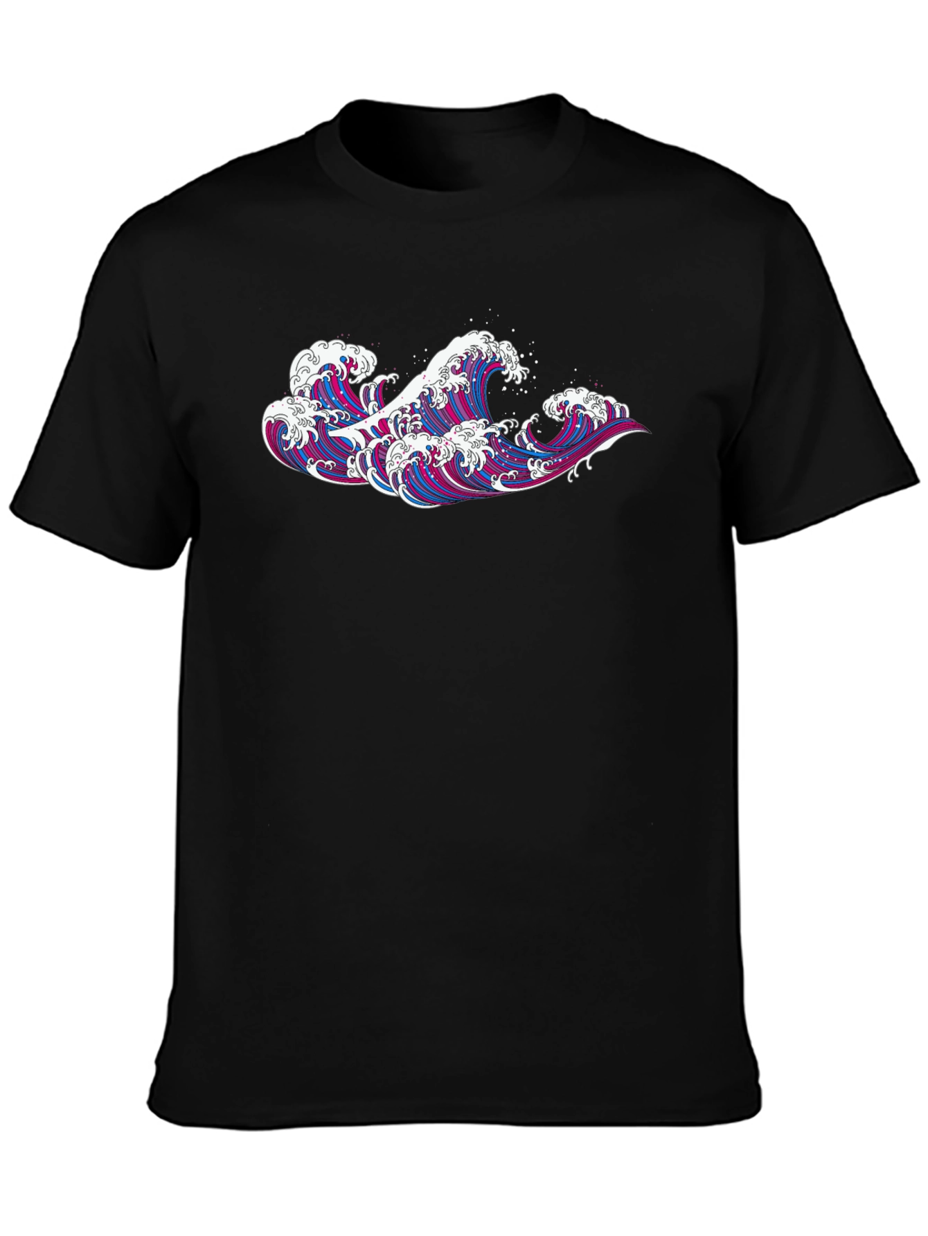 Great Wave Graphic Tee - Mens Black T-Shirt