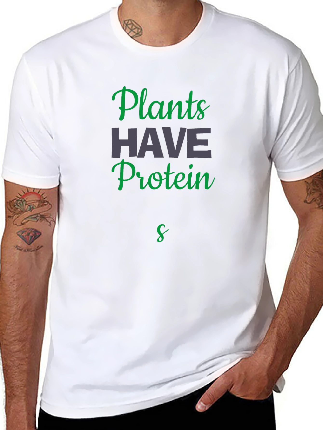 Plants Have Protein Black T-Shirt