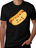 Hot Dog Graphic Black T-Shirt