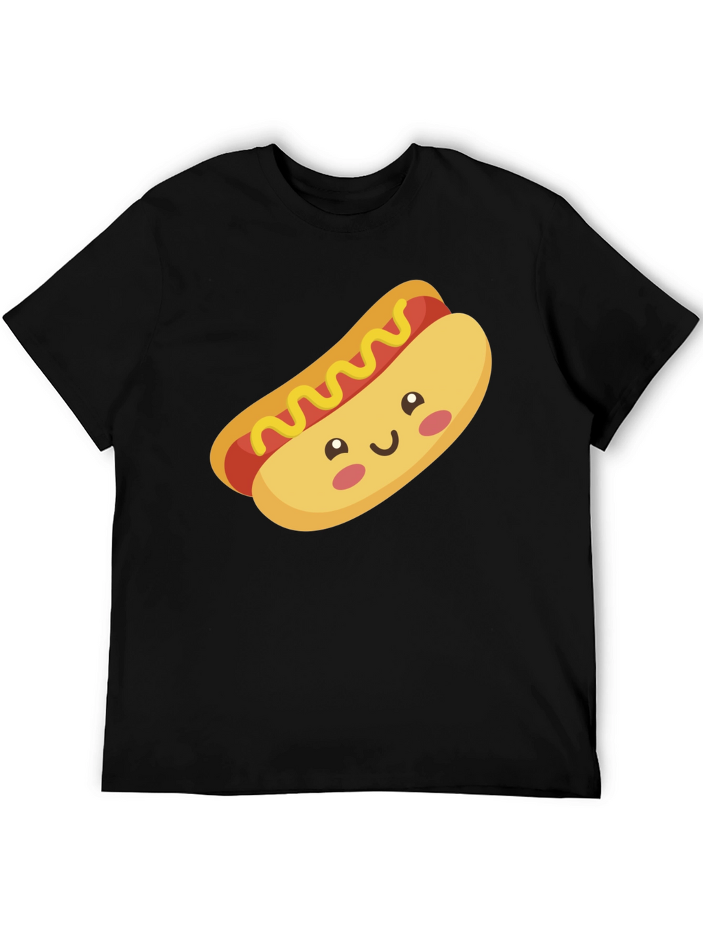 Hot Dog Graphic Black T-Shirt
