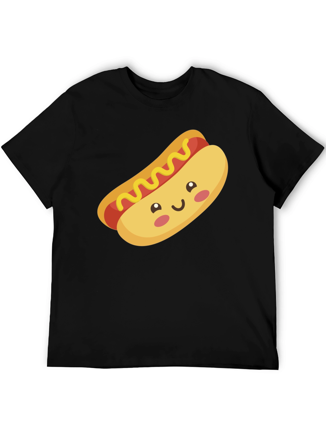 Hot Dog Graphic Black T-Shirt