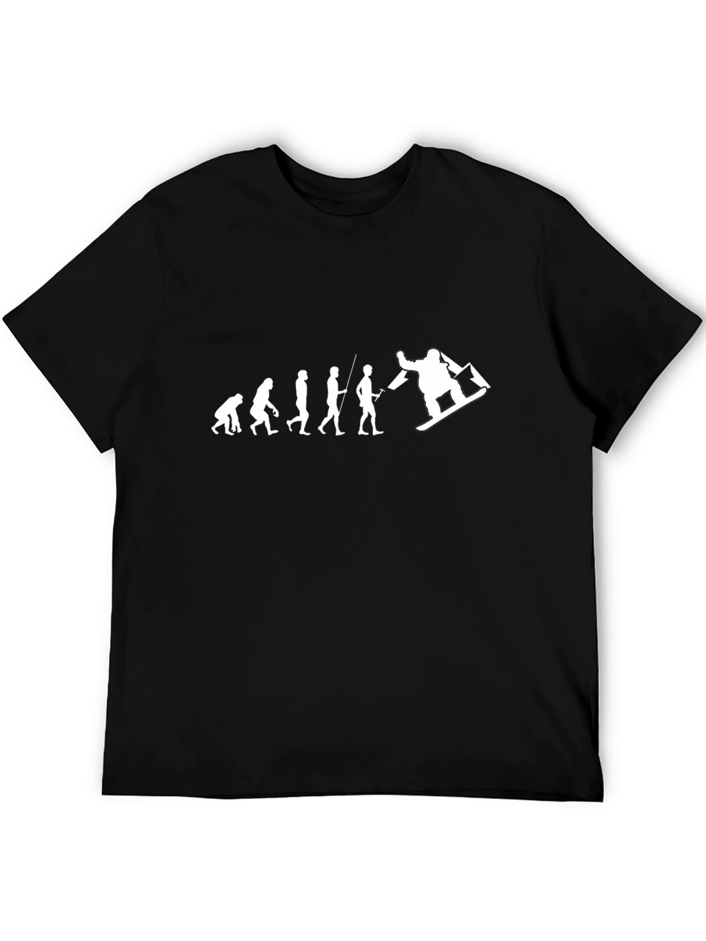 Snowboard Evolution T-Shirt - Black Cotton Tee