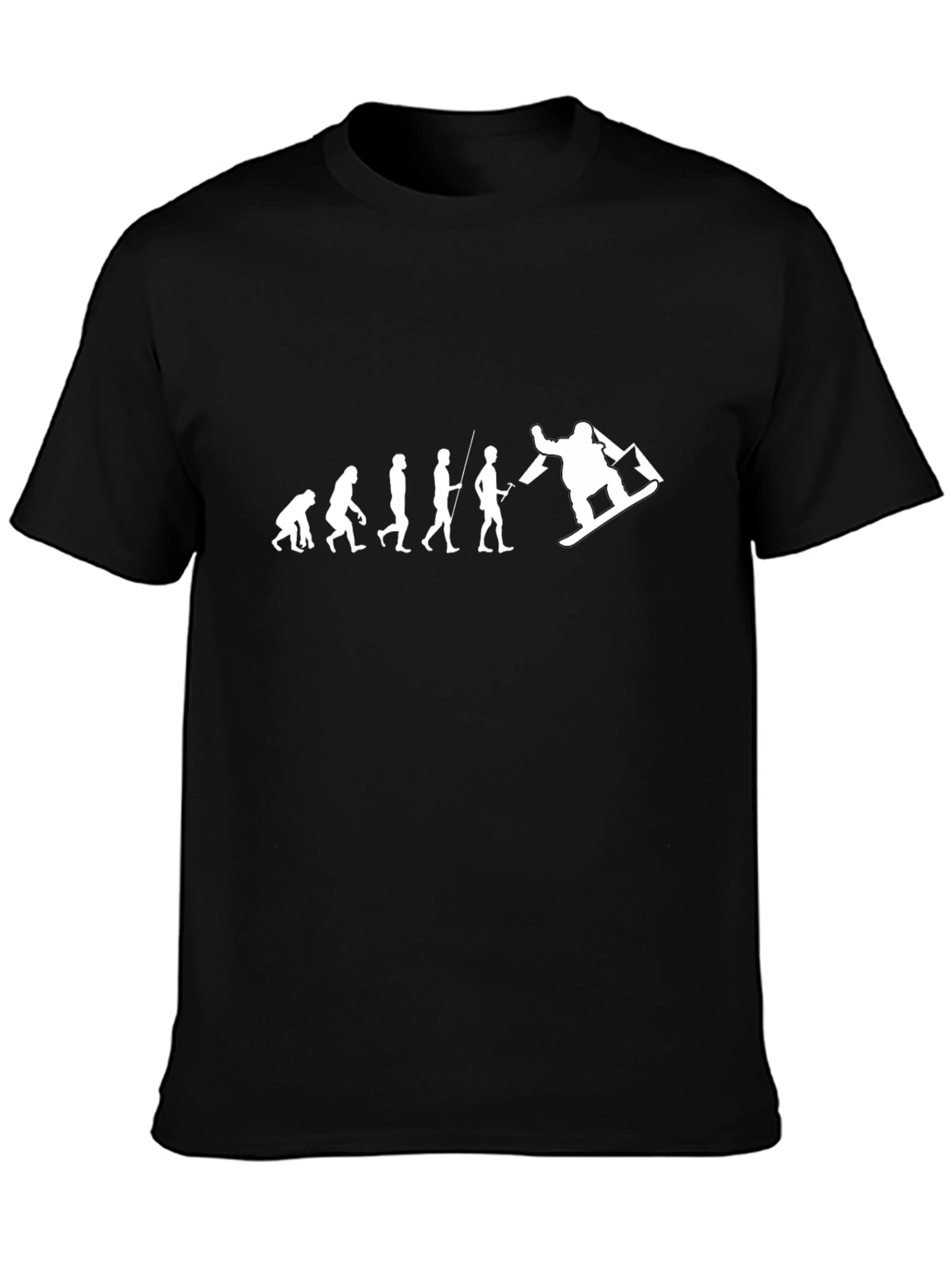Snowboard Evolution T-Shirt - Black Cotton Tee