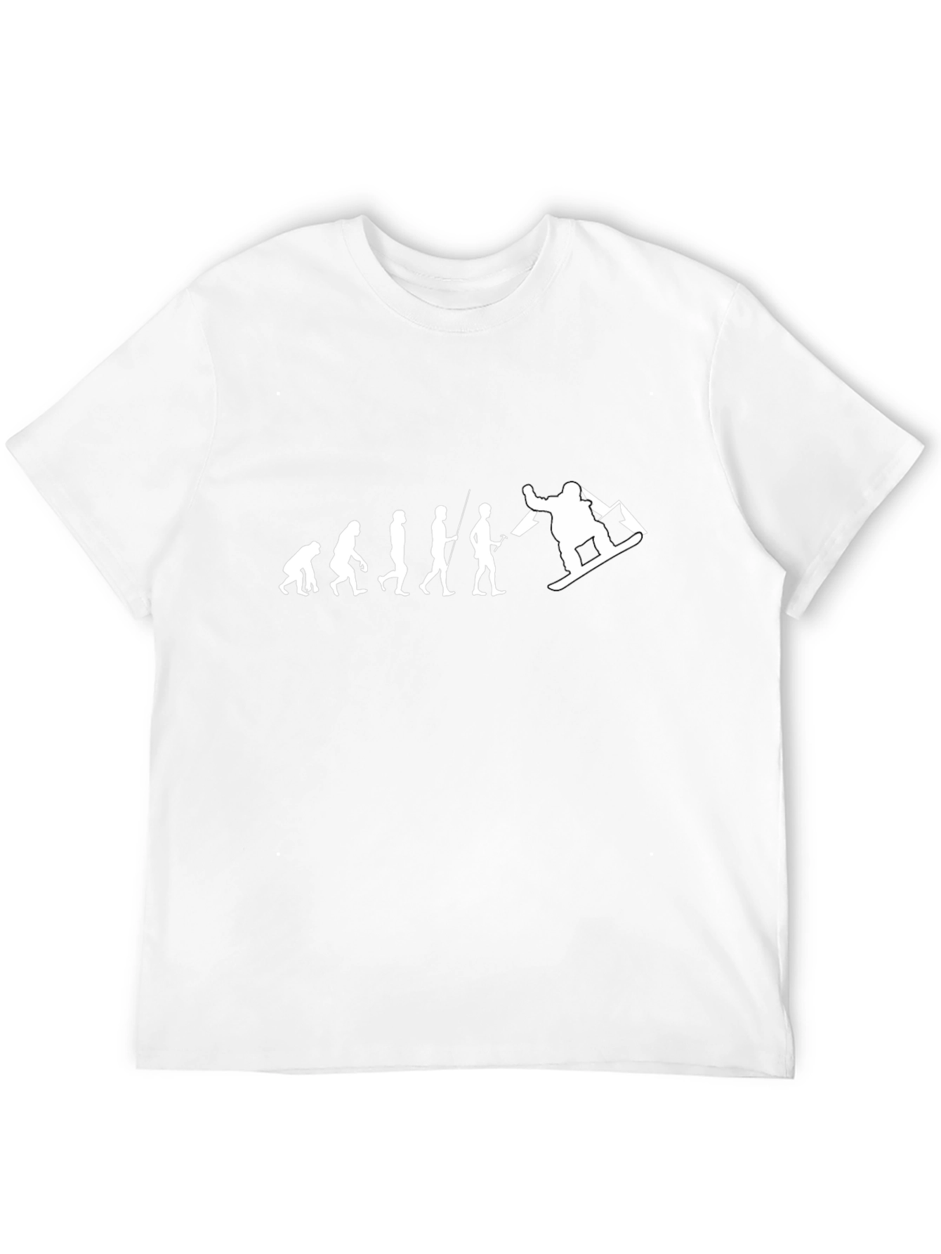 Snowboard Evolution T-Shirt - Black Cotton Tee