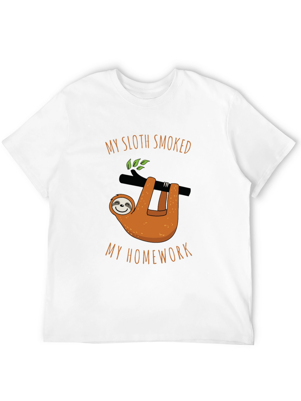 My Sloth Smoked My Homework Black T-Shirt