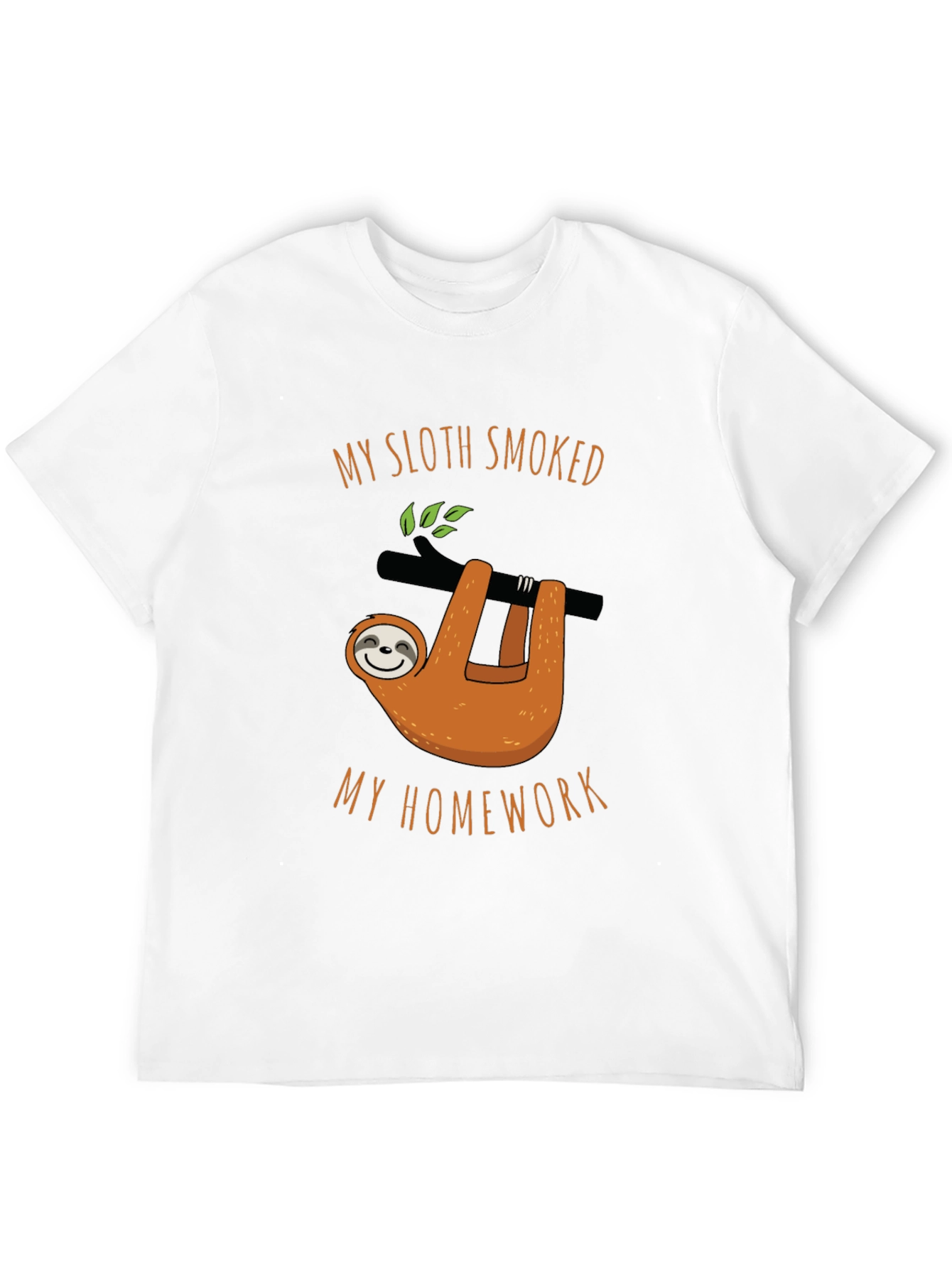 My Sloth Smoked My Homework Black T-Shirt