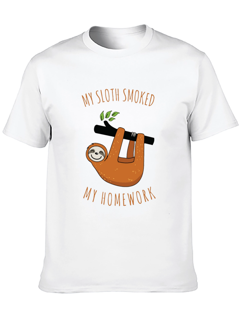 My Sloth Smoked My Homework Black T-Shirt