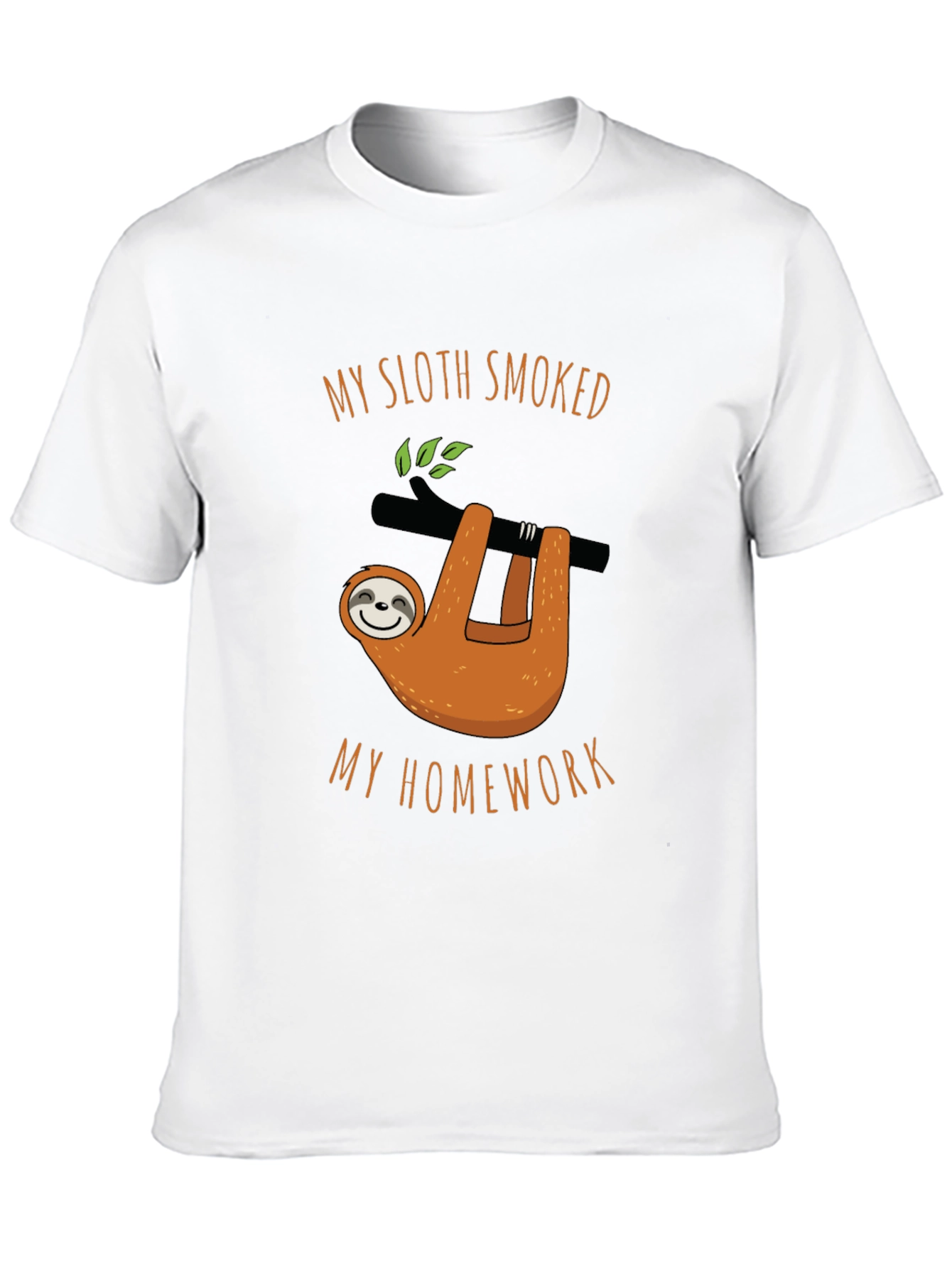 My Sloth Smoked My Homework Black T-Shirt