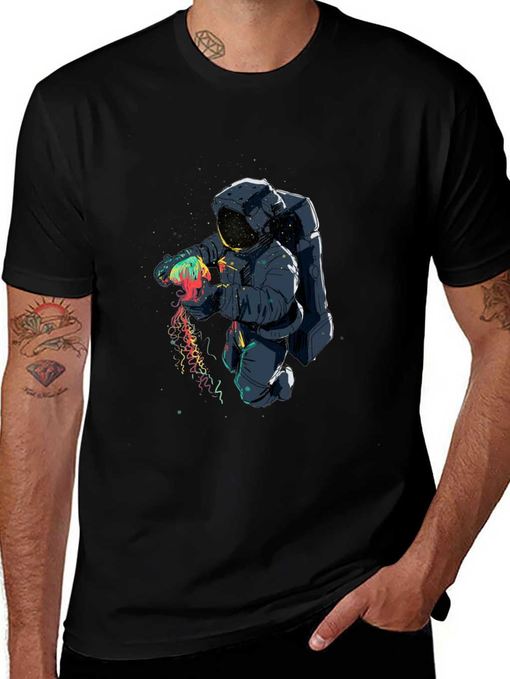 Astronaut Jellyfish Graphic T-Shirt