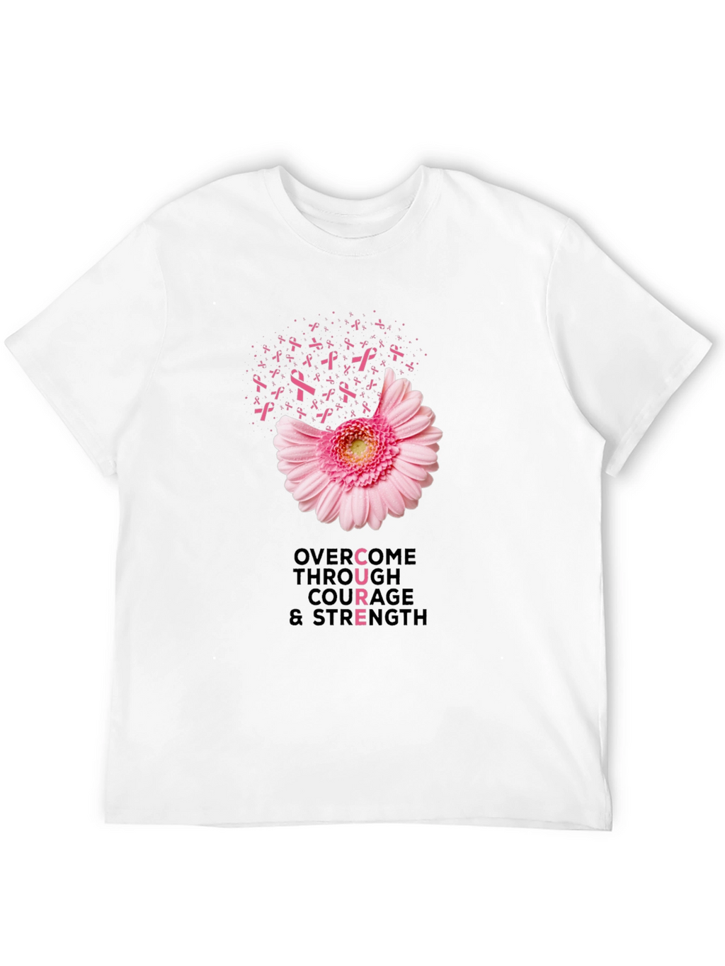 Breast Cancer Awareness T-Shirt: Overcome with Courage