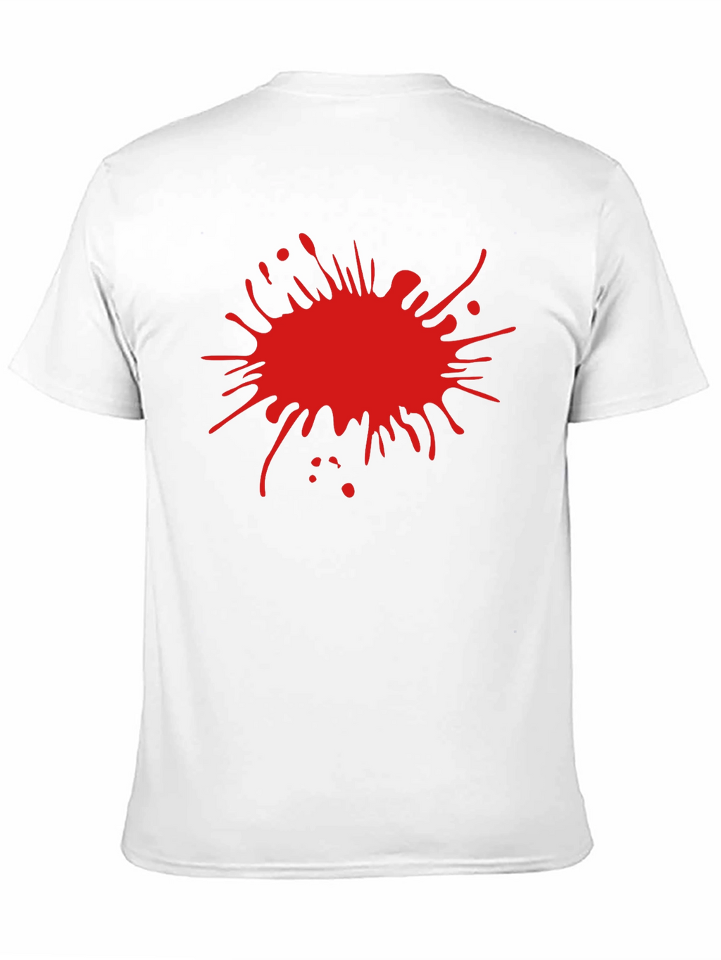 Mens Black T-Shirt with Red Splatter Design