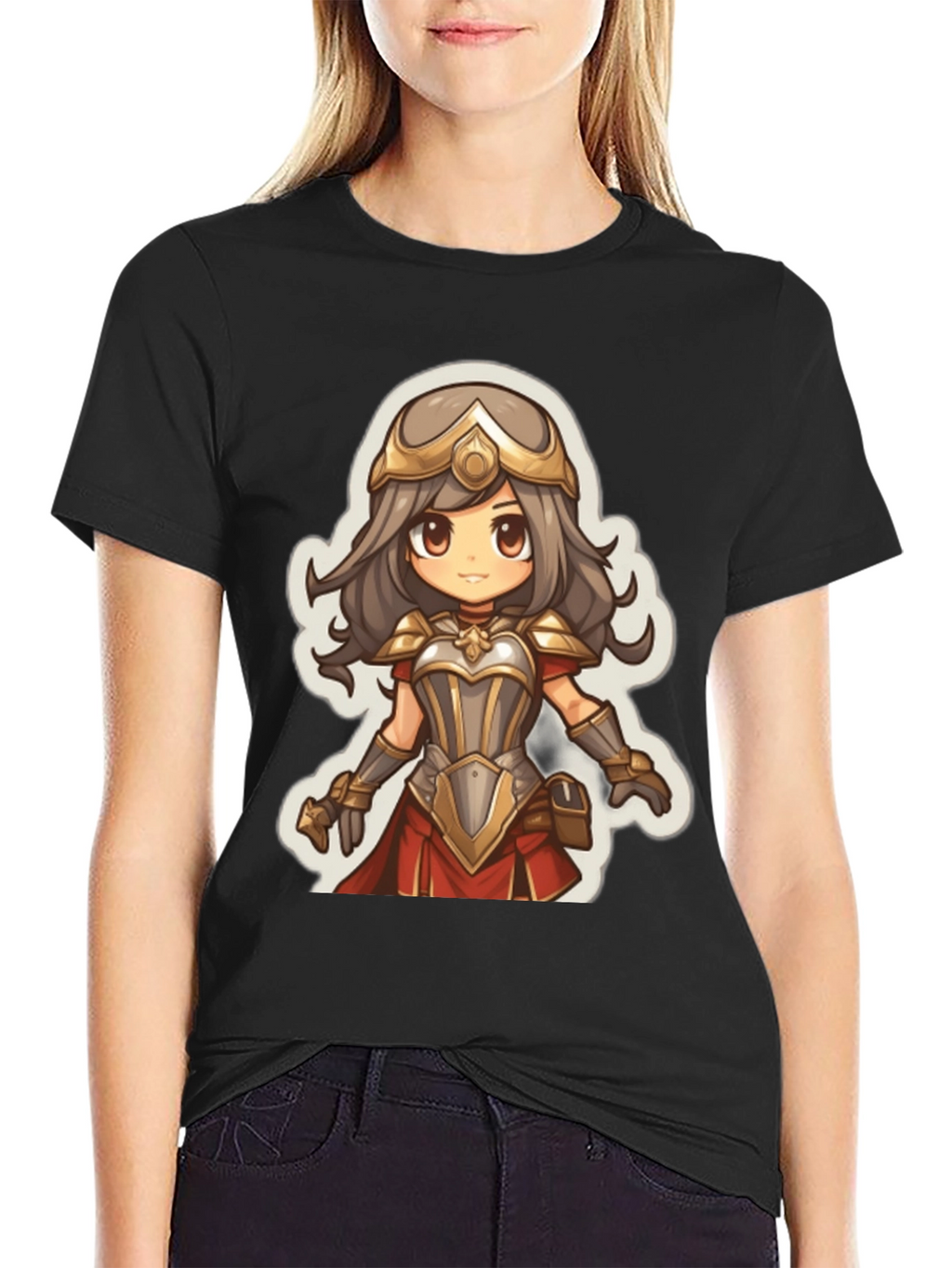 Anime Warrior Graphic Tee - Soft Cotton Blend