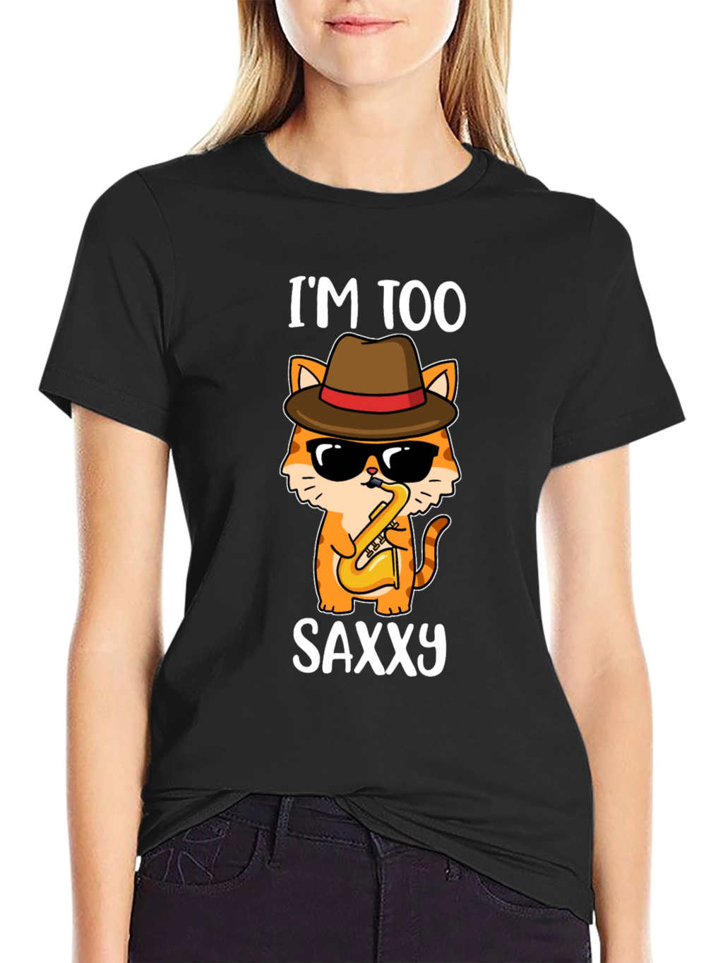 Im Too Saxxy Cat T-Shirt
