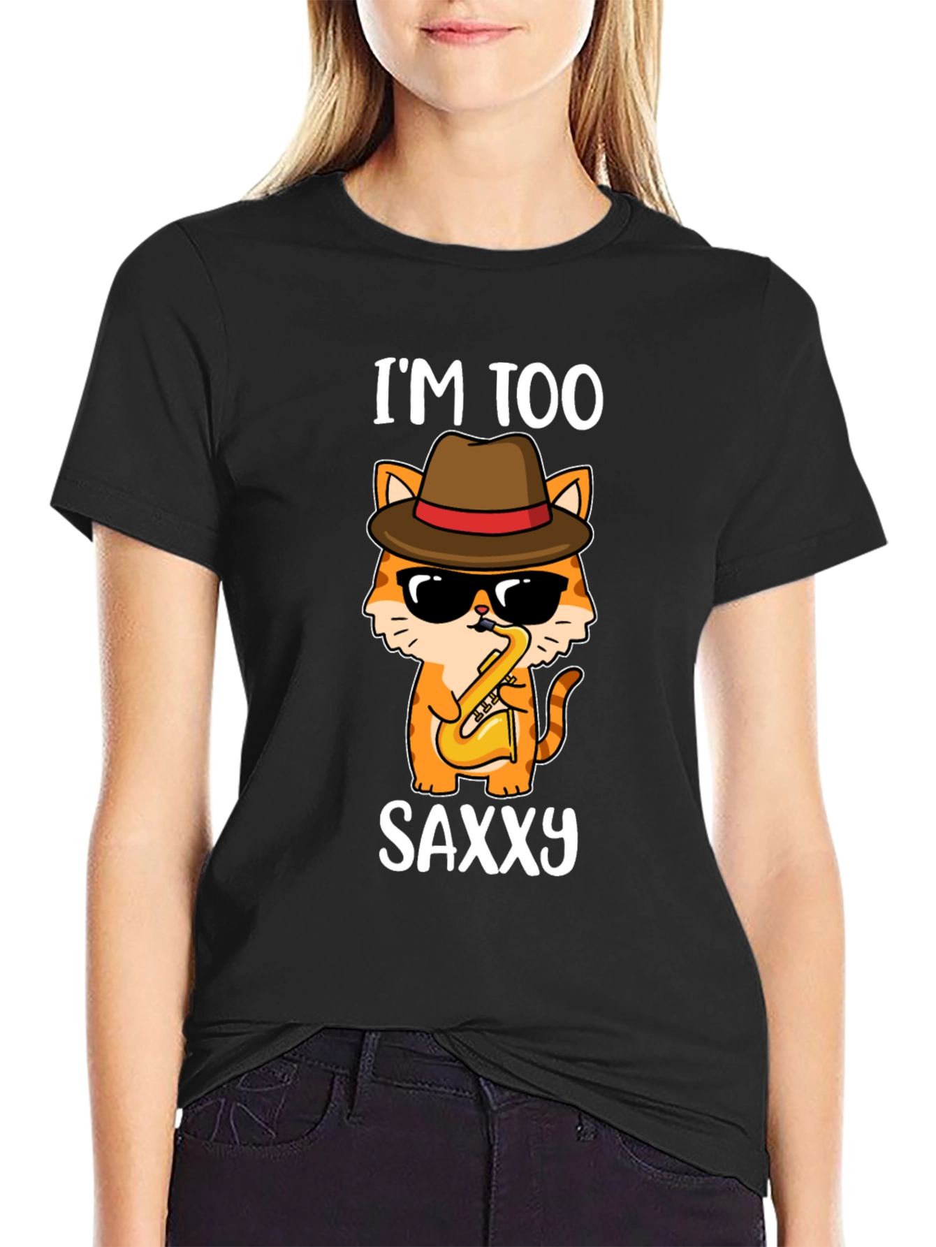 Im Too Saxxy Cat T-Shirt