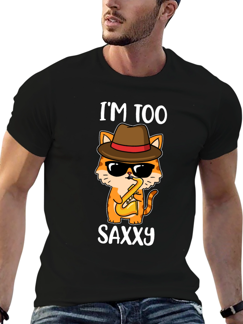 Im Too Saxxy Cat T-Shirt
