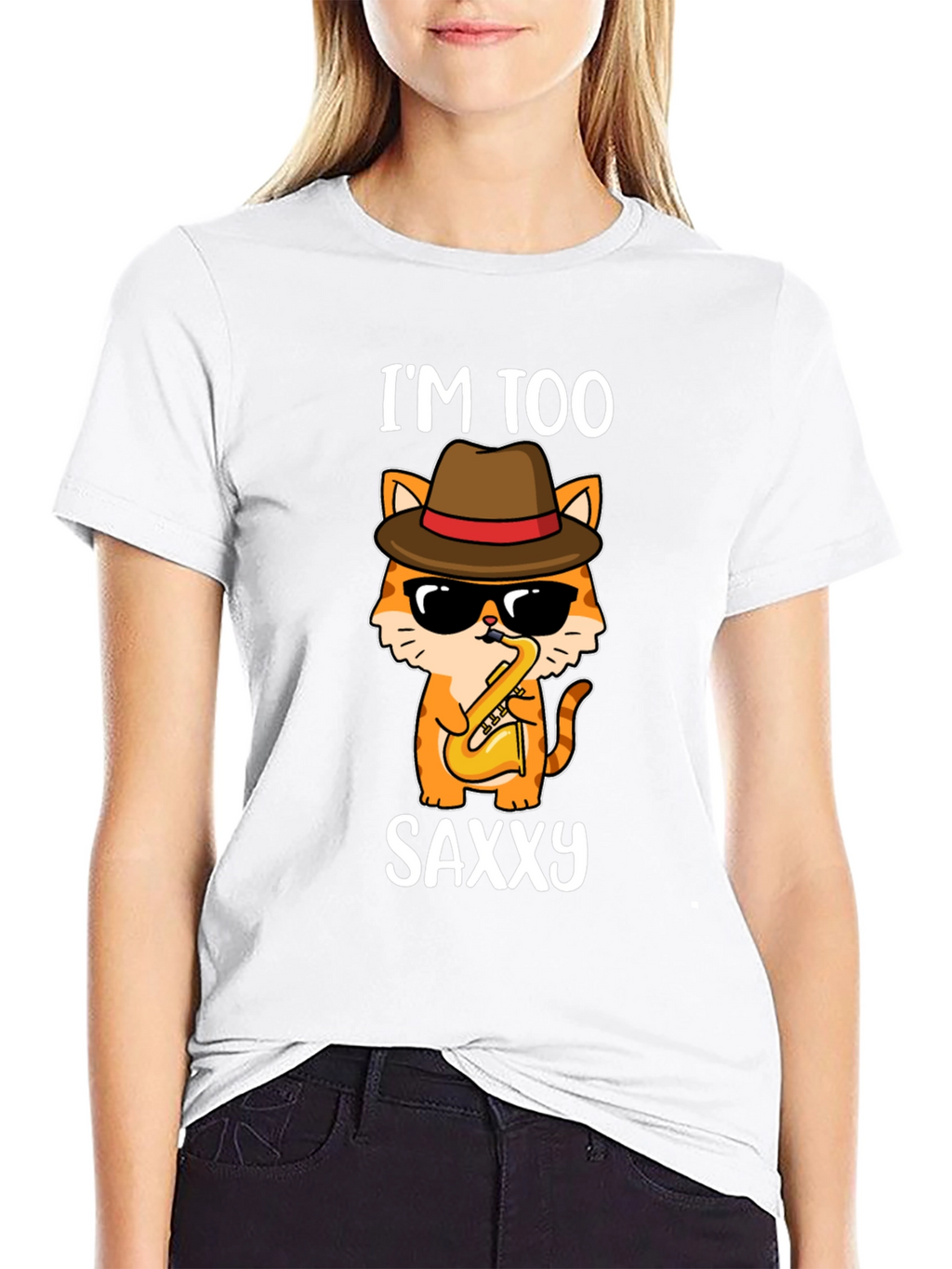 Im Too Saxxy Cat T-Shirt