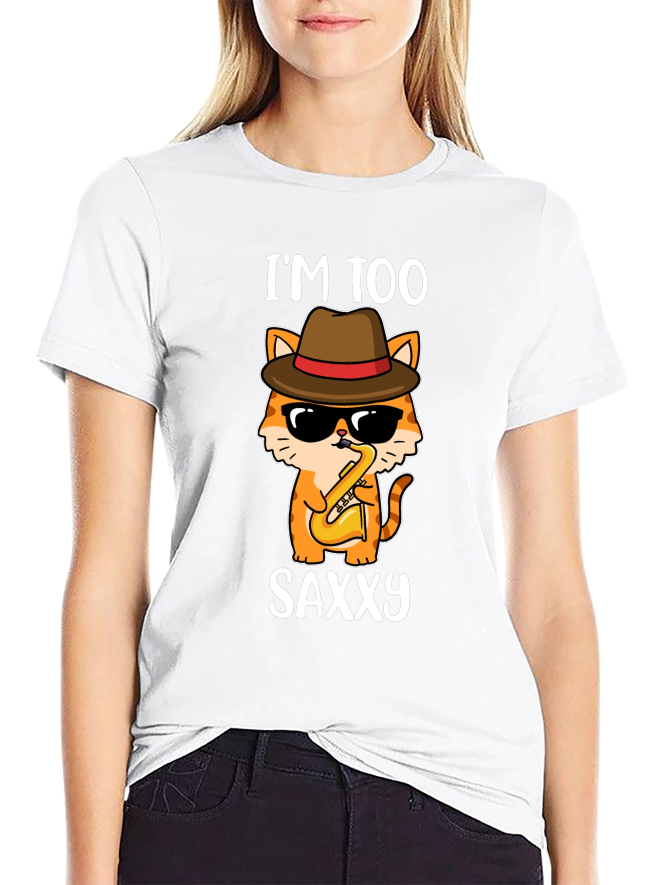 Im Too Saxxy Cat T-Shirt