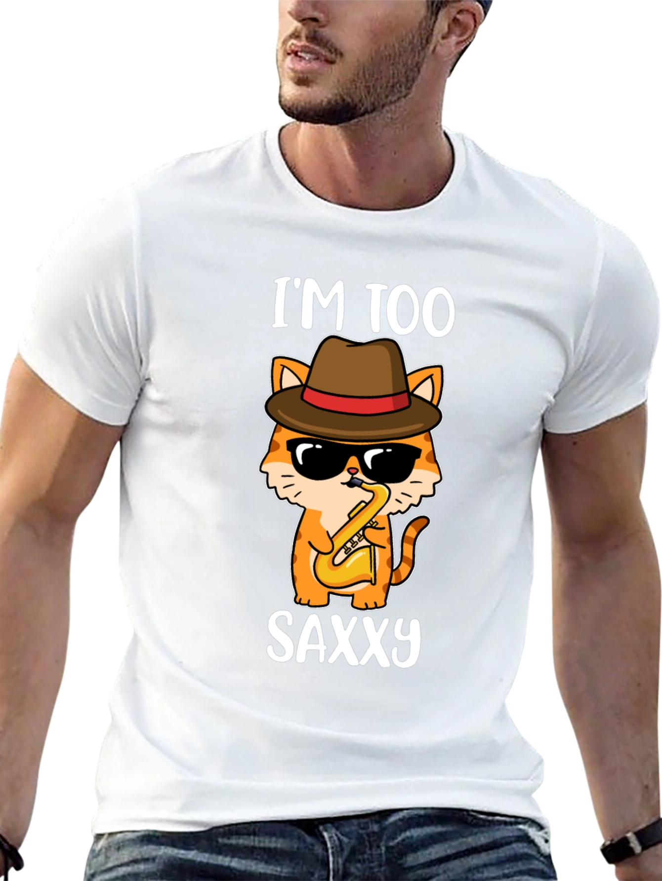 Im Too Saxxy Cat T-Shirt