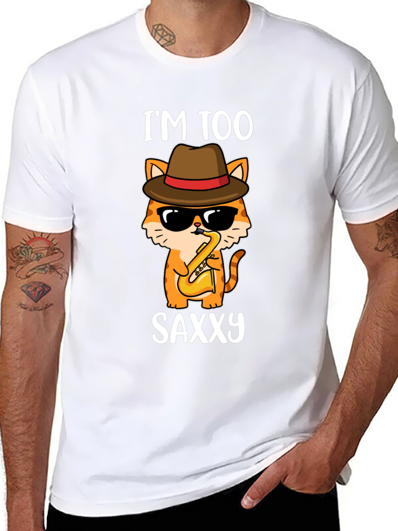 Im Too Saxxy Cat T-Shirt