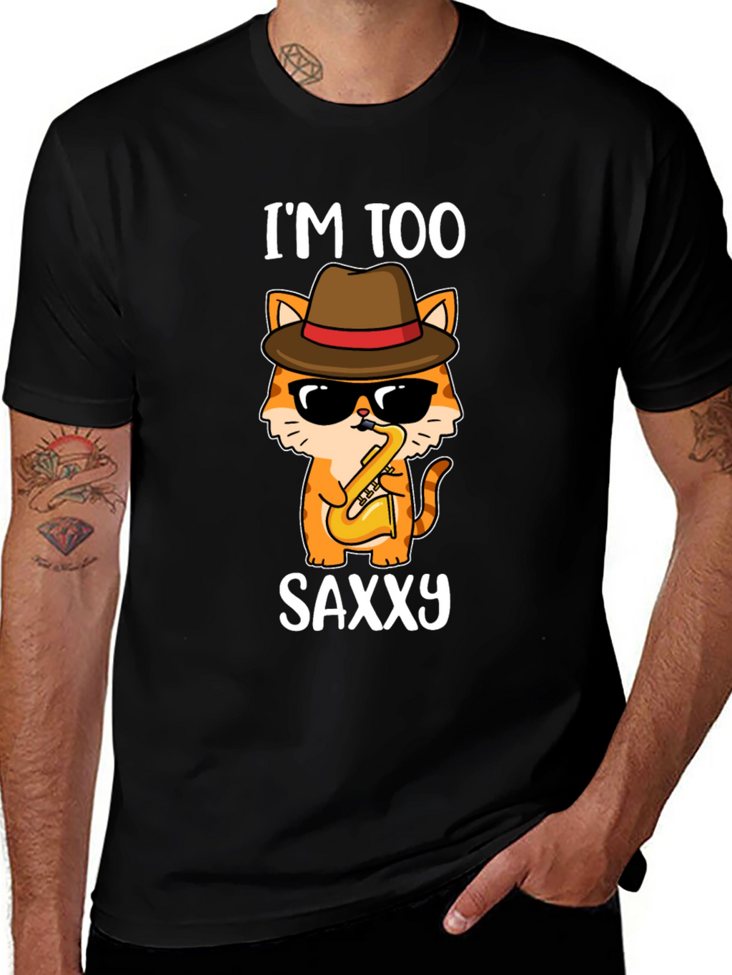 Im Too Saxxy Cat T-Shirt