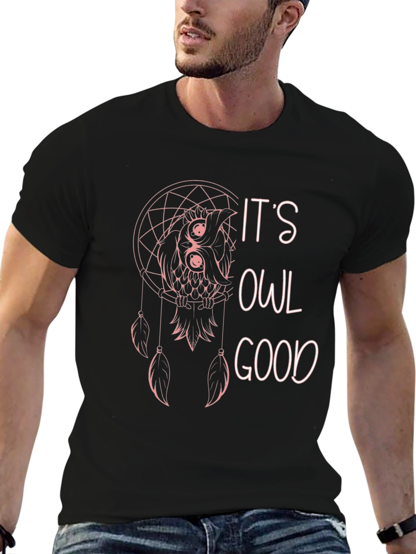 Its Owl Good Black Graphic Tee