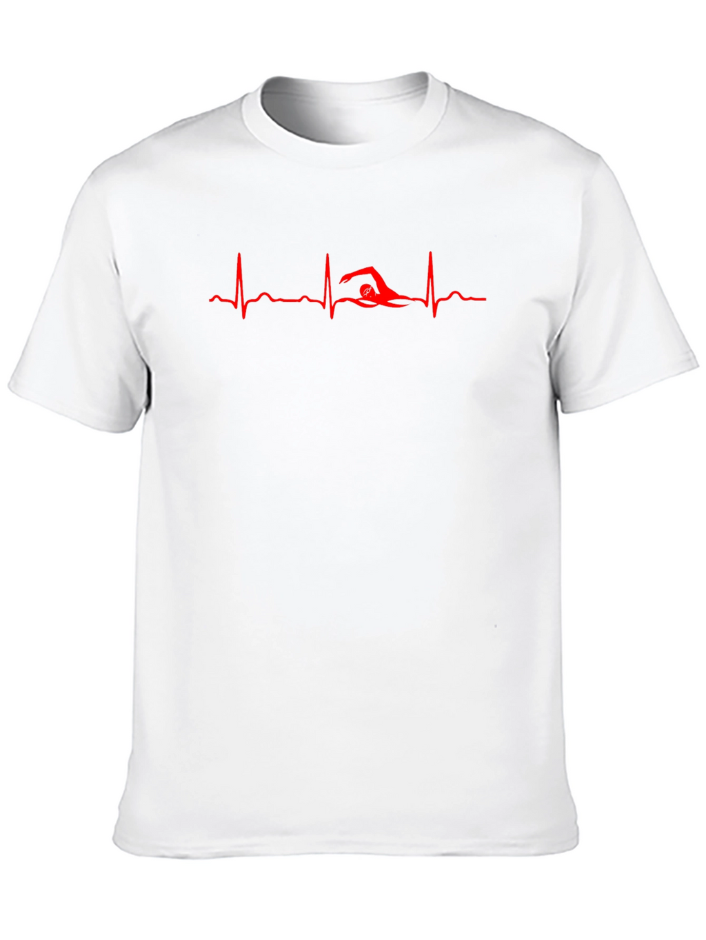 Swimmer Heartbeat Black T-Shirt