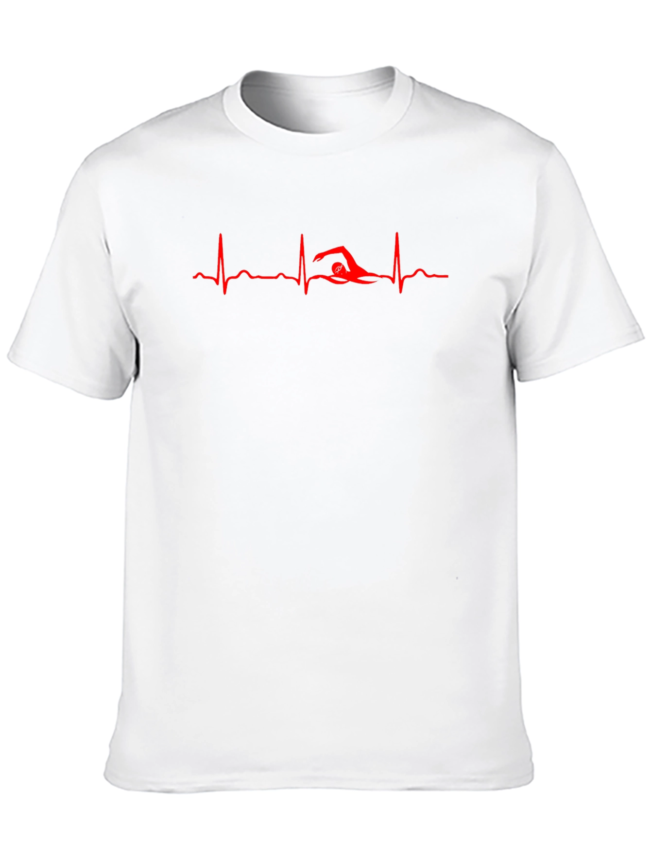 Swimmer Heartbeat Black T-Shirt