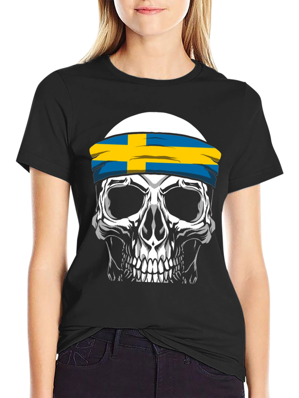 Skull Sweden Flag T-Shirt