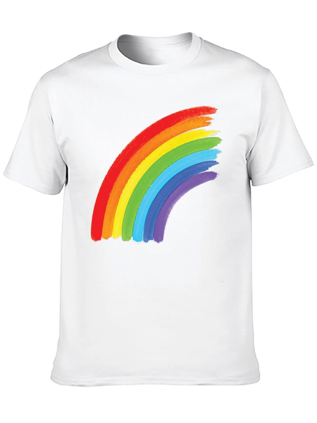 Rainbow Graphic Tee - Black Cotton Blend Shirt
