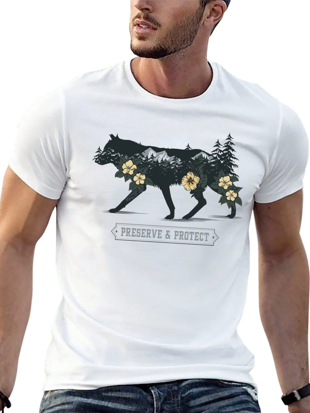 Nature Wolf Graphic Tee