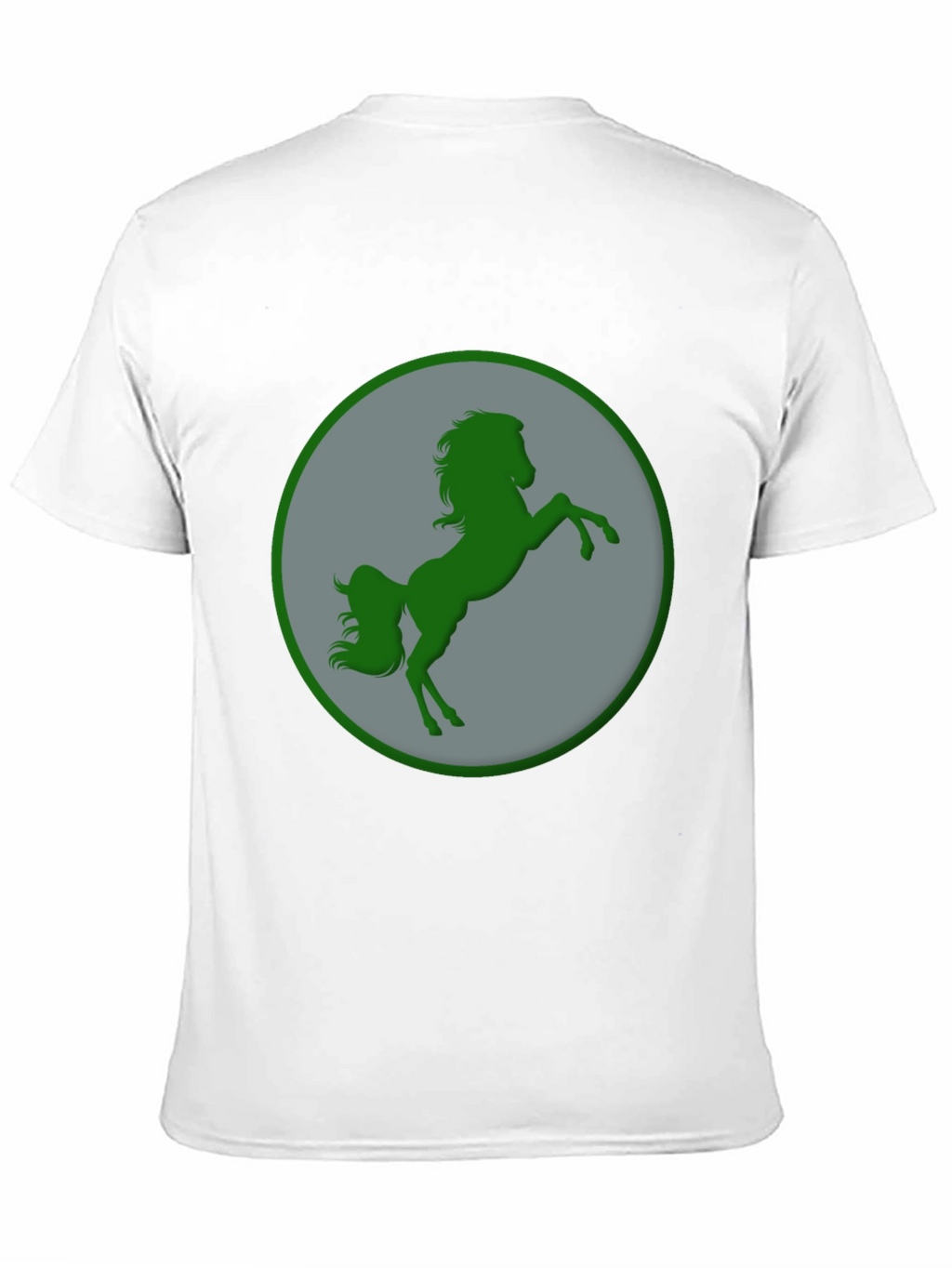 Green Horse Graphic Black T-Shirt